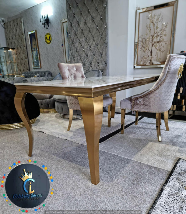 Lewis Gold Ceramic 1.5m Dining Table