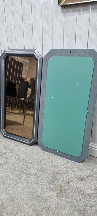 LOTUS WALL MIRROR IN GREY & CHROME (PRICE IS FOR PAIR) - NOW ON SALE