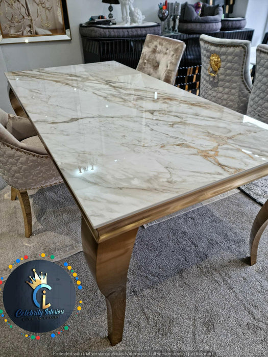 Lewis Gold Ceramic 1.5m Dining Table