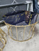 ZINA NEST OF TABLES 3+1 - BLACK AND GOLD - NOW ON SALE