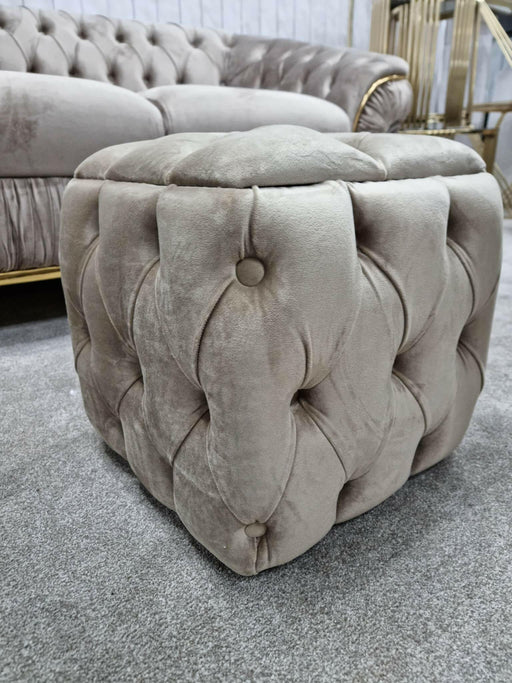 Square Upholstered Footstool (Small)