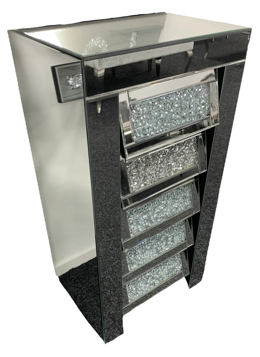 Crushed Diamond 5 Drawer Chest