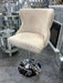 Valentino bar stool- plush velvet - lion knocker