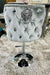 Bar stool Silver Pewter Velvet Shimmery Valentino Barstool