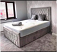 Arizona 5ft Grey Plush Velvet Divan Ottoman Bed