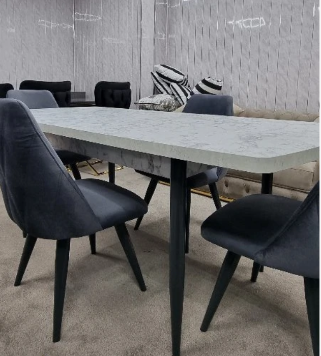 Irmak Dining Chair Grey Velvet