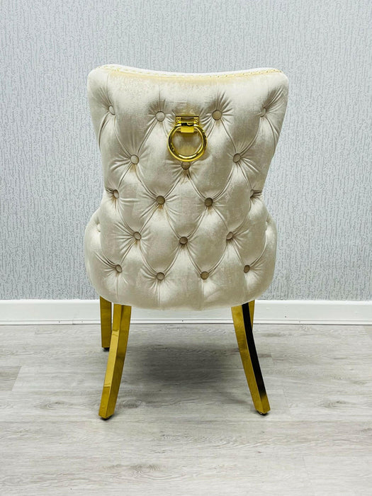 Victoria Gold Detailing Circle Knocker back Dining Chair