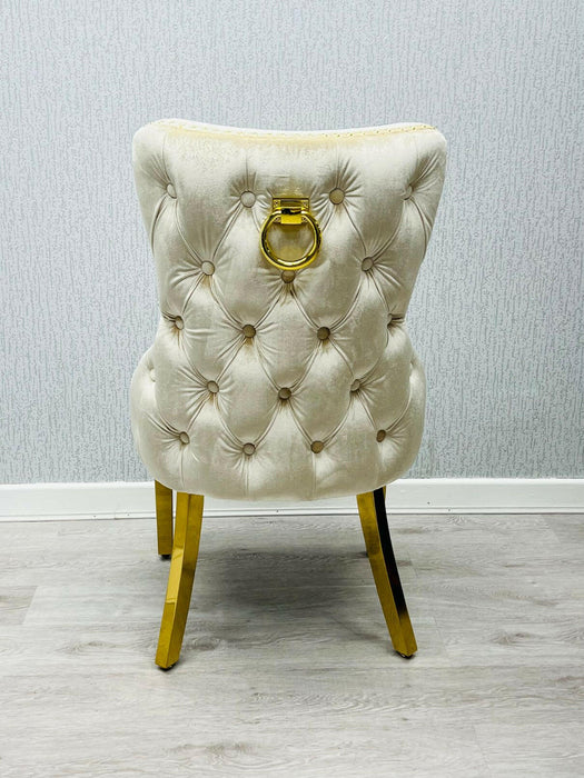 Victoria Gold Detailing Circle Knocker back Dining Chair