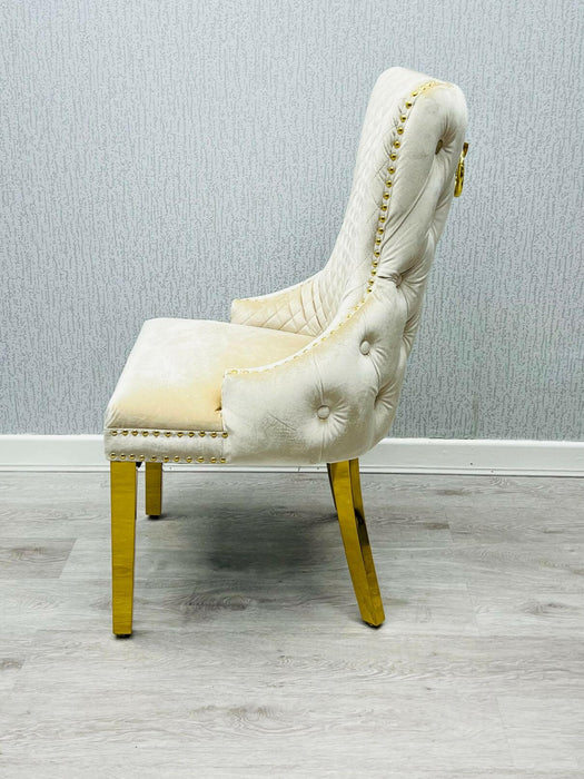 Victoria Gold Detailing Circle Knocker back Dining Chair