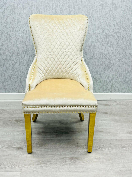 Victoria Gold Detailing Circle Knocker back Dining Chair