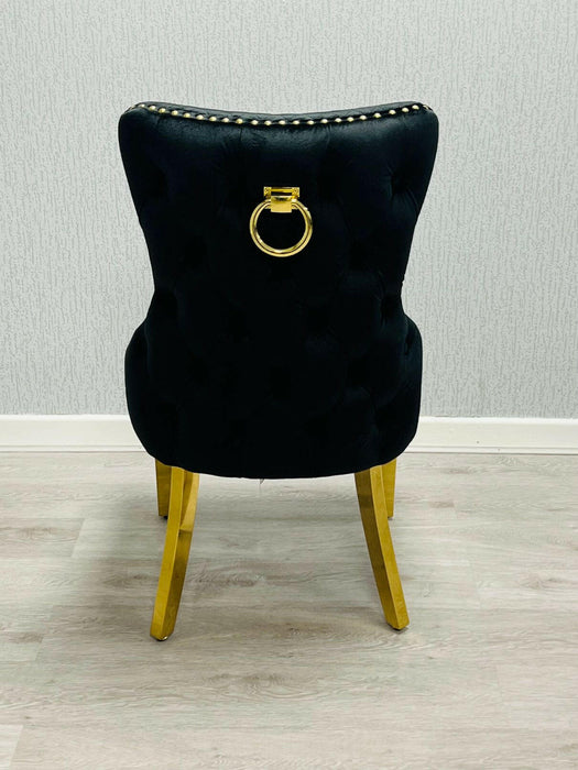 Victoria Gold Detailing Circle Knocker back Dining Chair