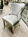 VALENTINO SILVER PEWTER DINING CHAIR