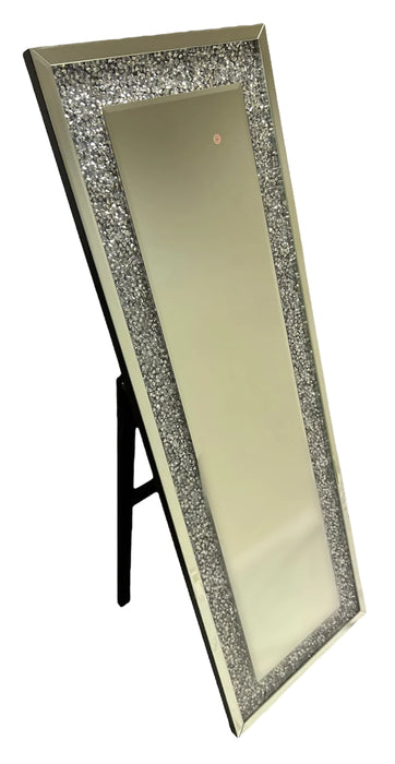 Crushed Diamond LED Floor Standing Mirror