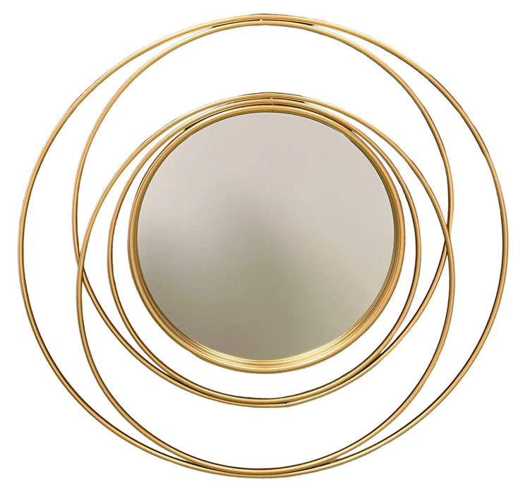 Fancy Gold Wall Mirror Round