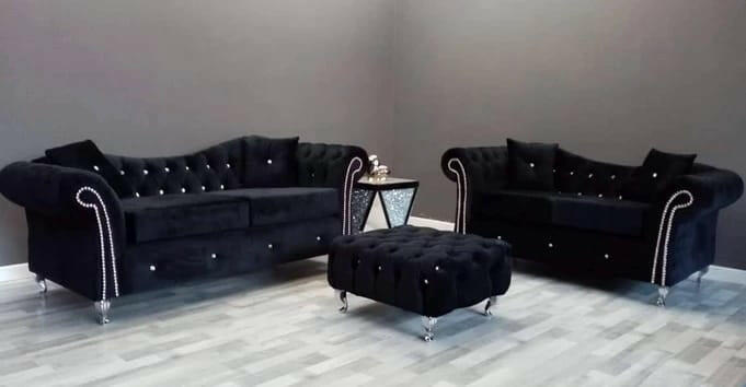 Onyx crush velvet corner sofa range