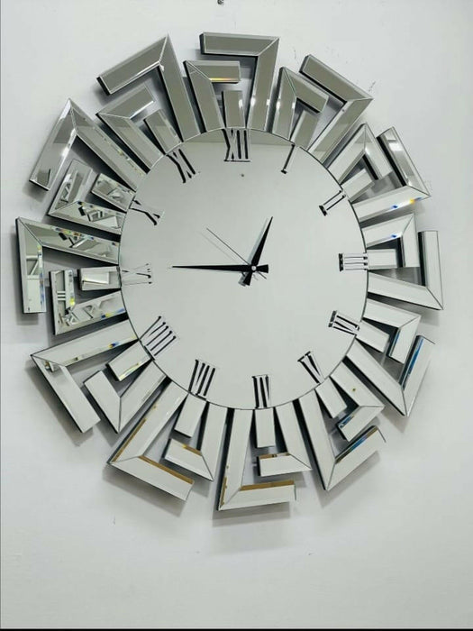 Aztec Mirrored Wall Clock