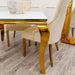 Louis Dining Table Gold with Glass/Sintered Stone Top