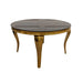 Louis Dining Table Gold with Glass/Sintered Stone Top