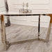 Lucien 1.6 Chrome Dining Table with Polar White Sintered Stone Top