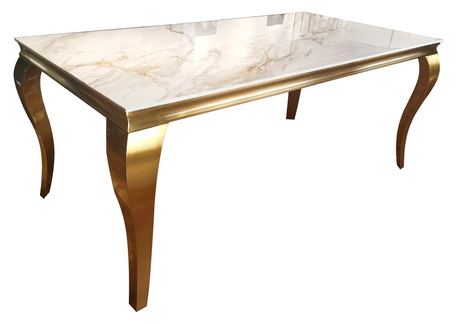 Lewis Gold Ceramic 1.5m Dining Table