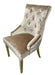 Lexi Chair Mink Pewter Velvet & Gold Detailing