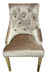 Lexi Chair Mink Pewter Velvet & Gold Detailing