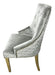 Lexi Chair Grey Pewter Velvet & Gold Detailing