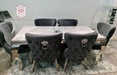 Valentino velvet dining chair Grey Velvet  -