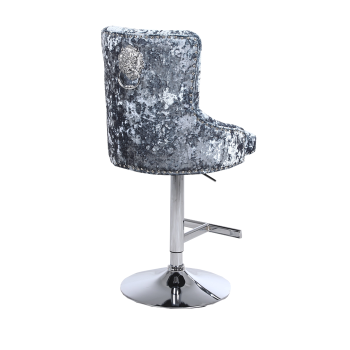 Majestic Silver Lustro Bar stool With Lion Knocker