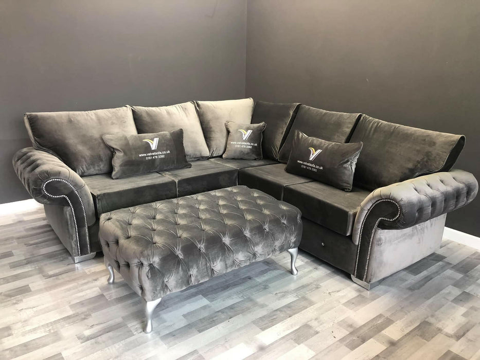 Chelsea French velvet corner sofa range